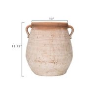 Design Shop Terracotta Urn with Whitewash Finish