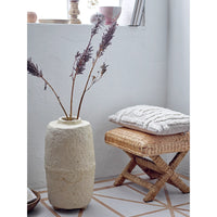 Design Shop Woven Water Hyacinth and Wood Stool