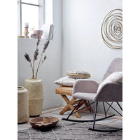 Design Shop Woven Water Hyacinth and Wood Stool