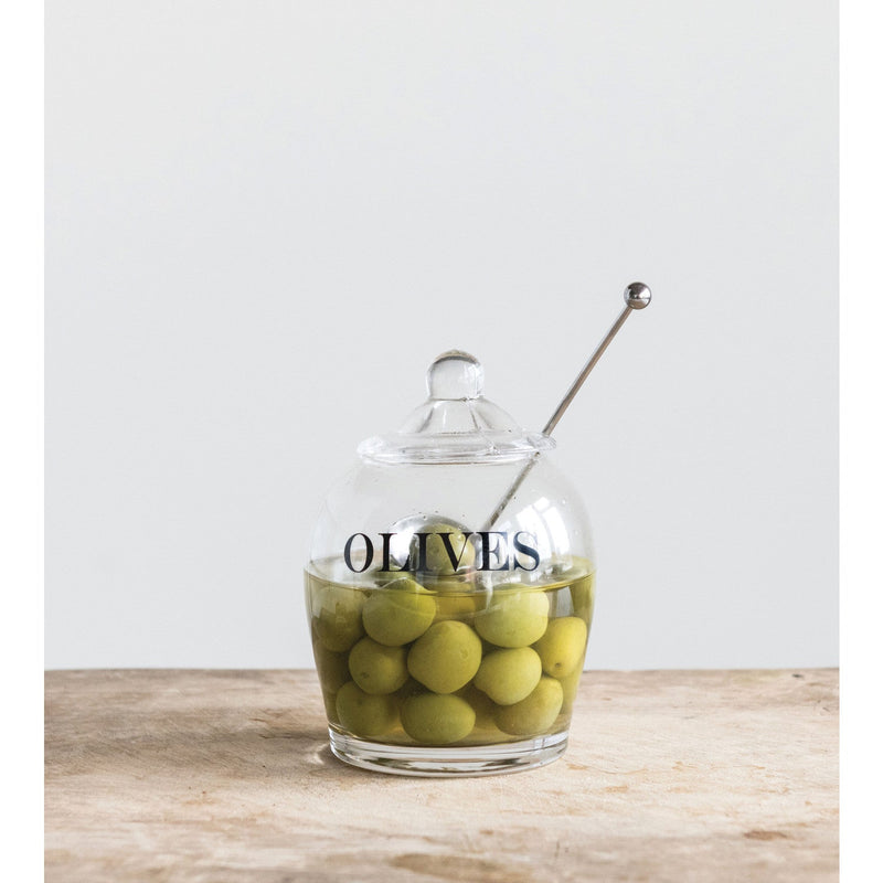 Design Shop Glass Jar with Slotted Spoon, Set of 3