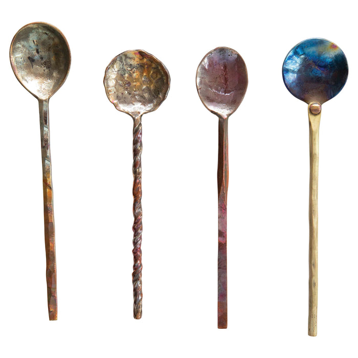 Design Shop Hand-Forged Copper Spoons, Set of 4