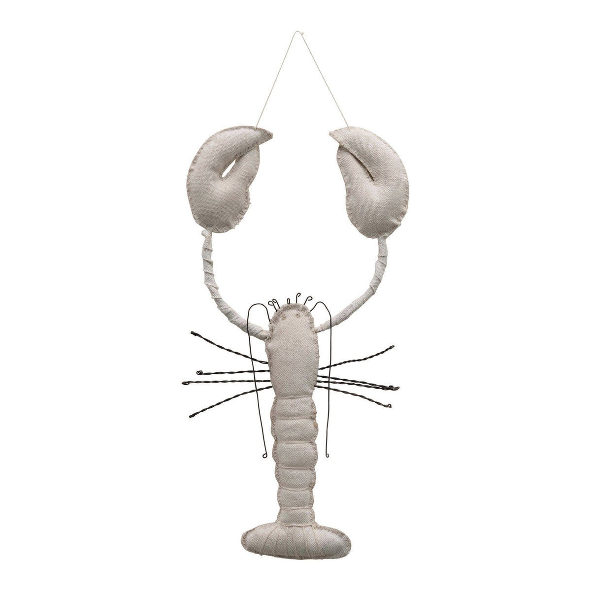 Design Shop Handmade Recycled Canvas Hanging Lobster