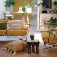 Design Shop 22" Cotton Woven Pillow with Stripes & Tassels