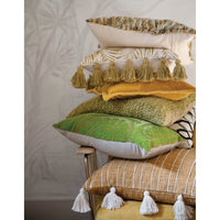 Design Shop 22" Cotton Woven Pillow with Stripes & Tassels