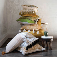 Design Shop 22" Cotton Woven Pillow with Stripes & Tassels