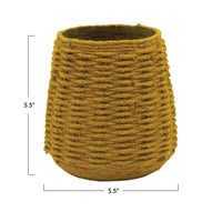 Design Shop Hand-Woven Jute and Glass Votive Holder