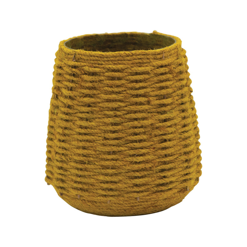 Design Shop Hand-Woven Jute and Glass Votive Holder