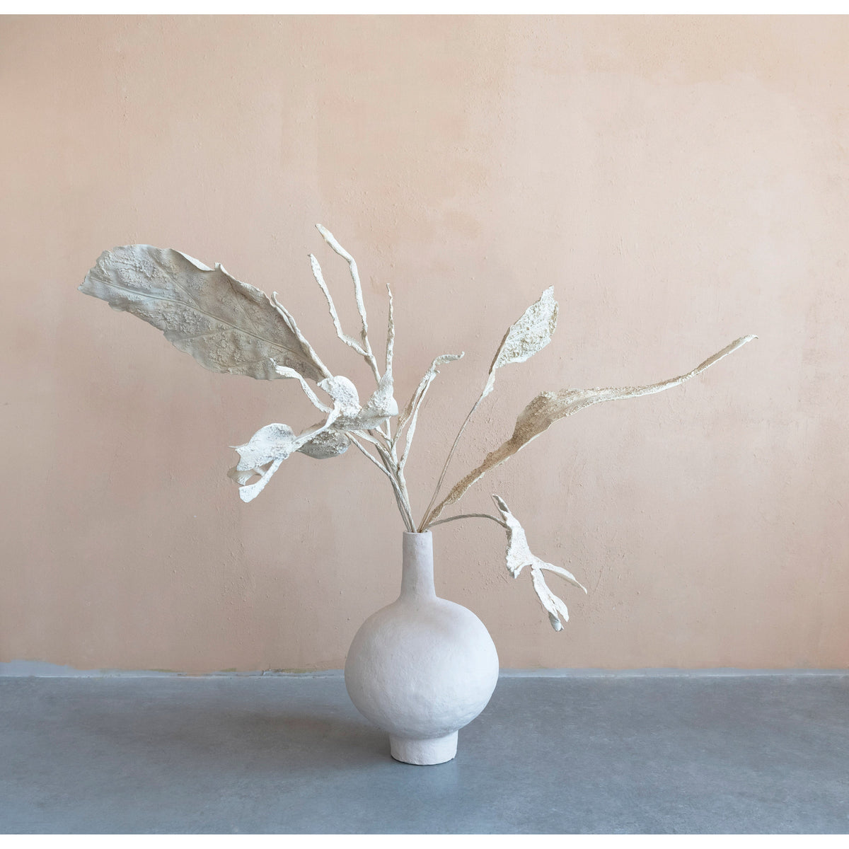 Design Shop Faux Philodendron Split Leaf, Plaster Finish