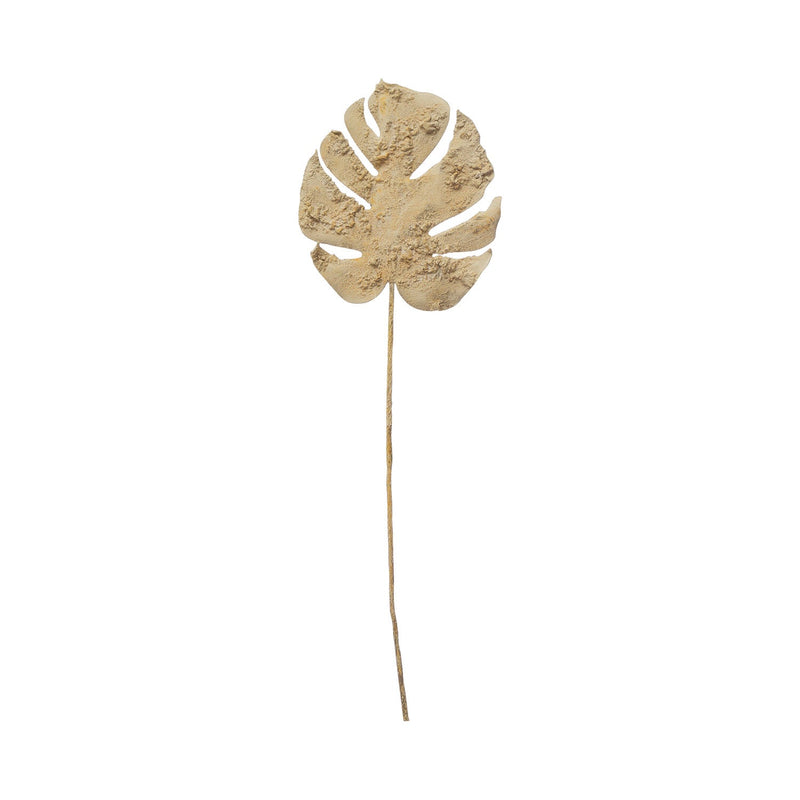 Design Shop Faux Philodendron Split Leaf, Plaster Finish