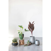 Design Shop Stoneware Planter with Abstract Design