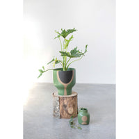 Design Shop Stoneware Planter with Abstract Design