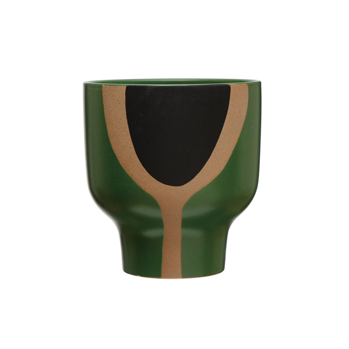 Design Shop Stoneware Planter with Abstract Design