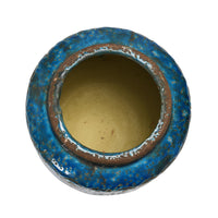 Design Shop Debossed Terra-cotta Vase, Distressed Blue Finish