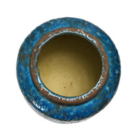 Design Shop Debossed Terra-cotta Vase, Distressed Blue Finish