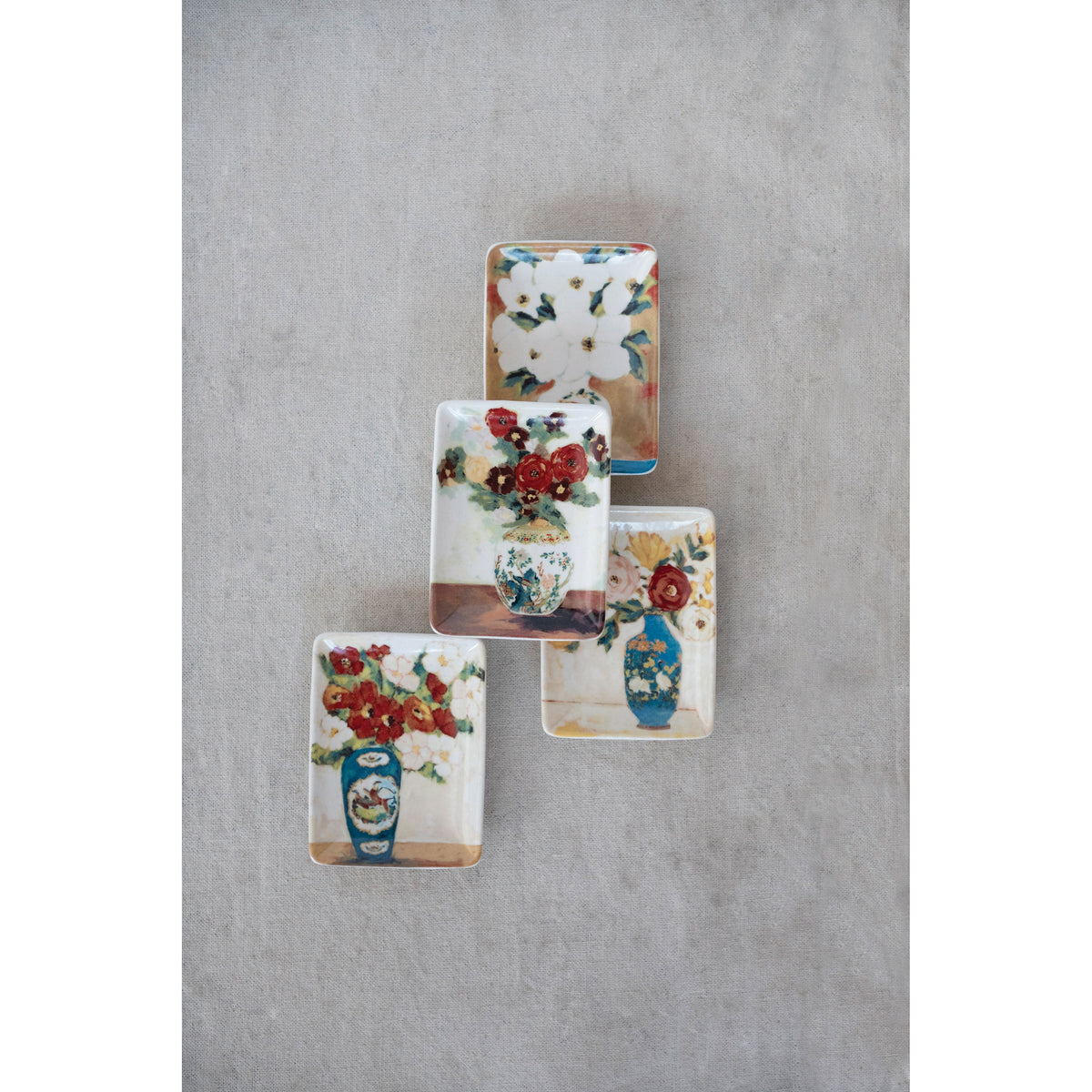 Design Shop Stoneware Dish with Flowers in Vase