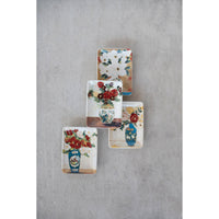 Design Shop Stoneware Dish with Flowers in Vase