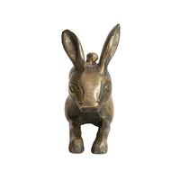 Design Shop Cast Aluminum Rabbit, Antique Brass Finish