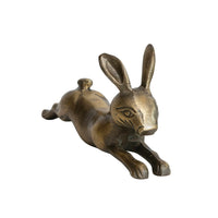 Design Shop Cast Aluminum Rabbit, Antique Brass Finish