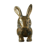 Design Shop Cast Aluminum Rabbit, Antique Brass Finish