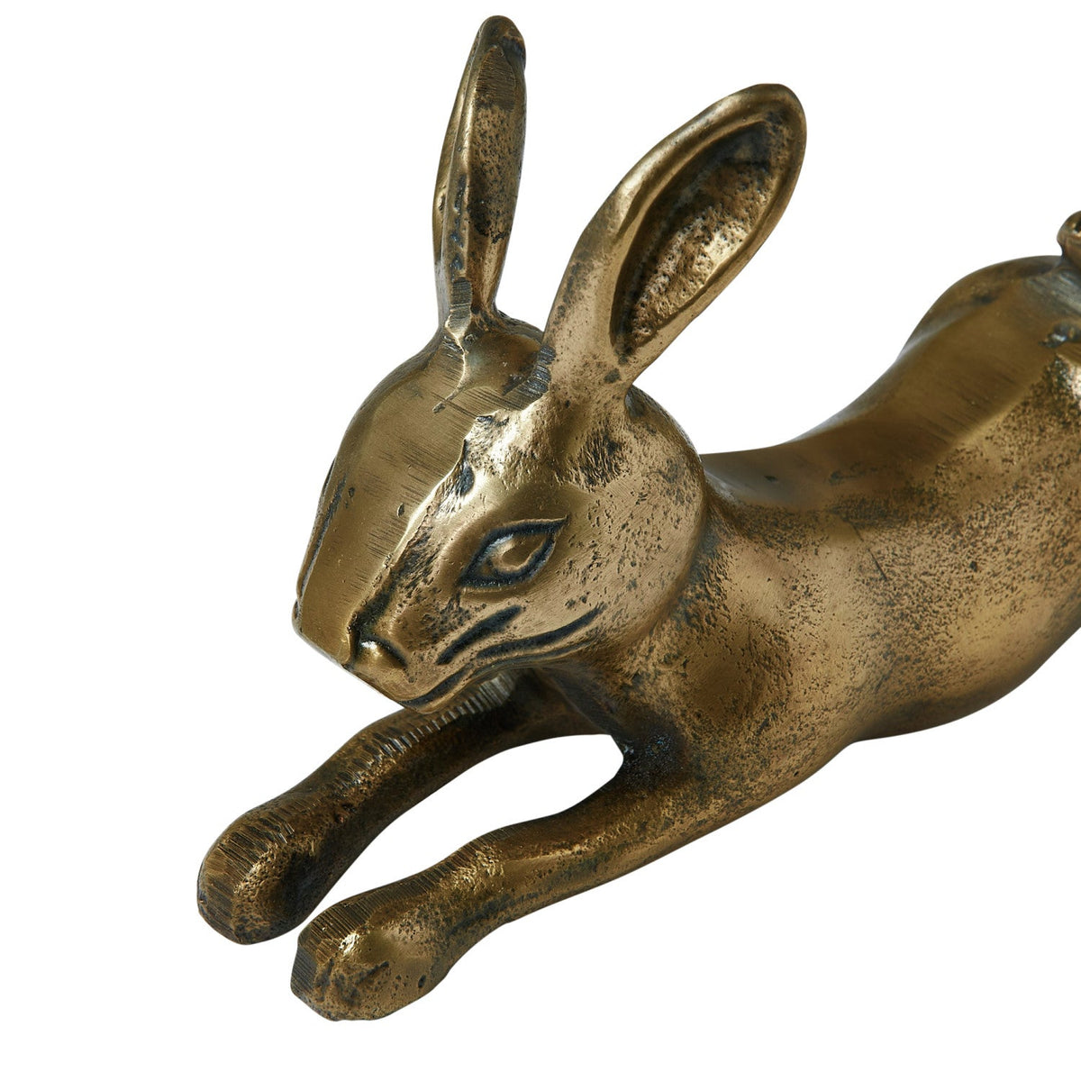 Design Shop Cast Aluminum Rabbit, Antique Brass Finish