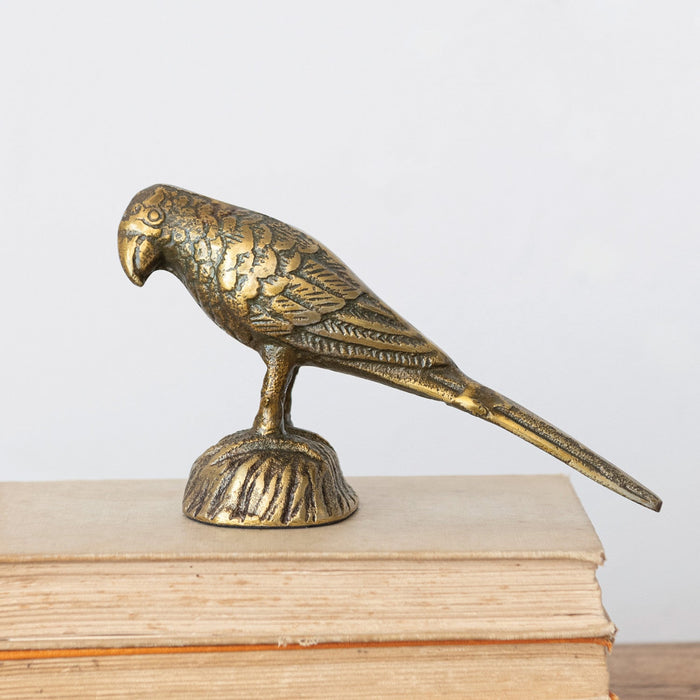 Design Shop Cast Aluminum Bird, Antique Gold Finish