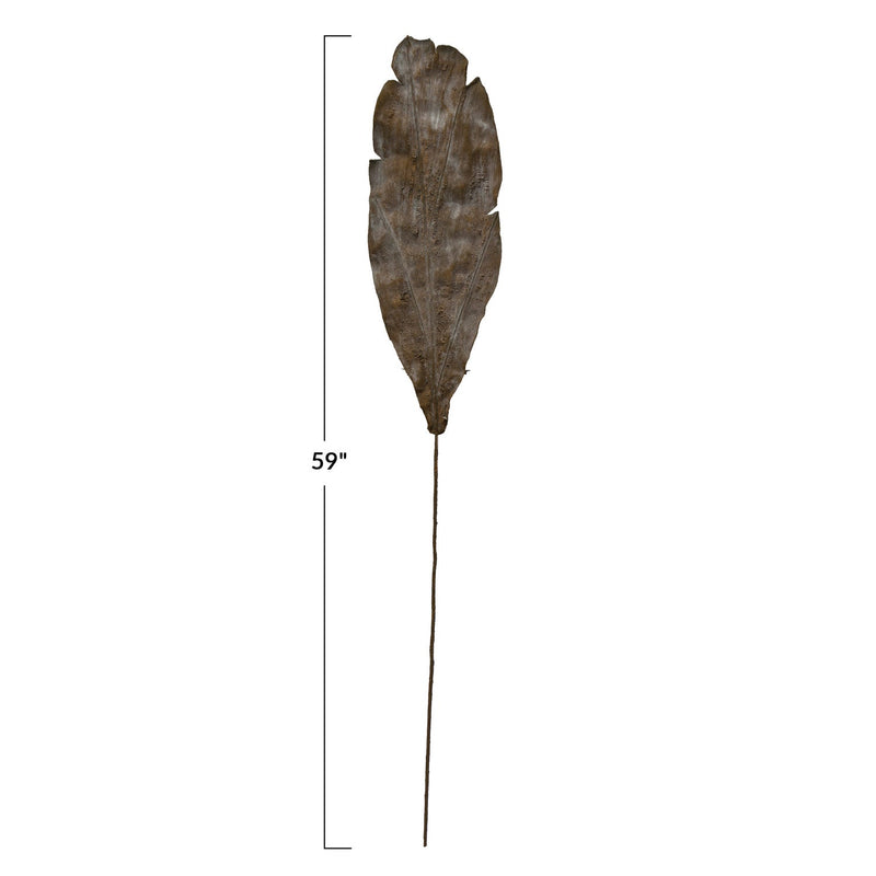 Design Shop Faux Leaf, Plaster Finish, Dark Olive