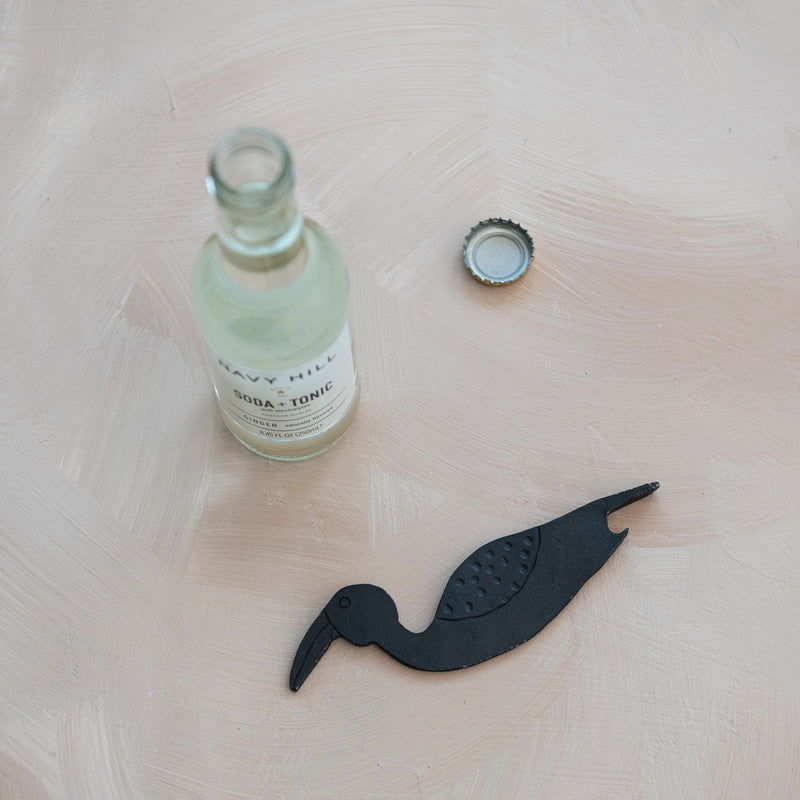 Design Shop Metal Bird Bottle Opener, Black