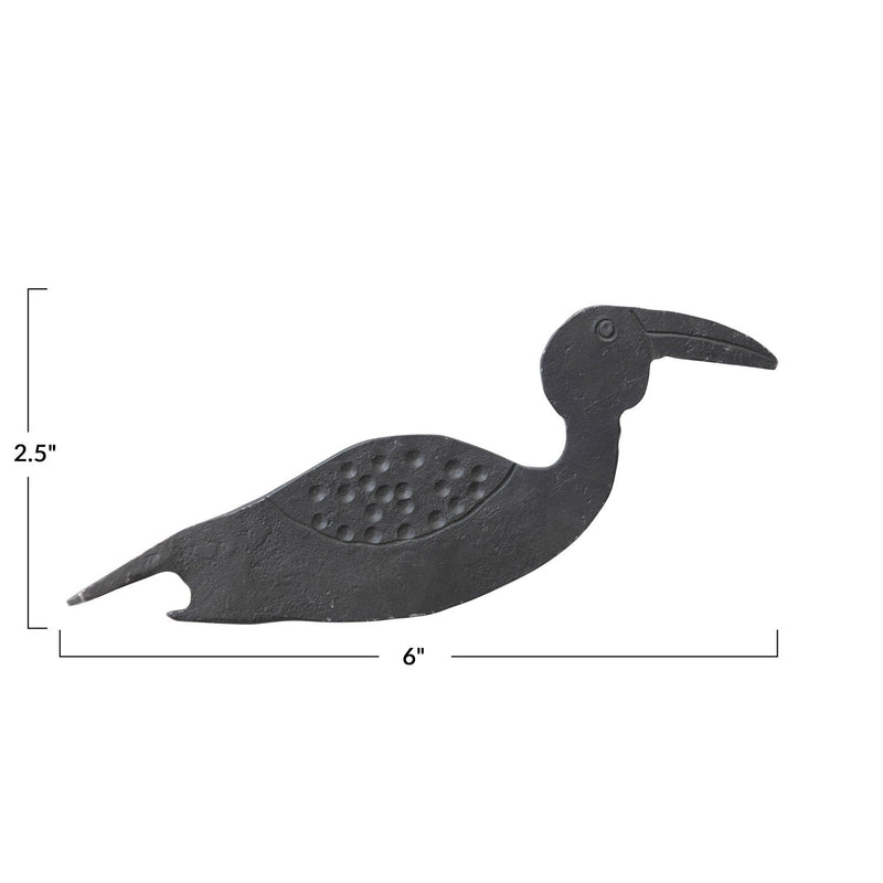 Design Shop Metal Bird Bottle Opener, Black