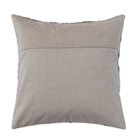 Design Shop Cotton Velvet Embroidered Pillow w/ Hamsa Hand Pattern & Chambray Back, Polyester Fill