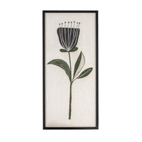 Design Shop Wood Framed Textured Wall Décor w/ Flower, Set of 2