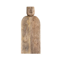 Design Shop Hand-Carved Mango Wood Cheese/Cutting Board w/ Face Handle