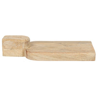 Design Shop Hand-Carved Mango Wood Cheese/Cutting Board w/ Face Handle