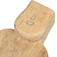Design Shop Hand-Carved Mango Wood Cheese/Cutting Board w/ Face Handle