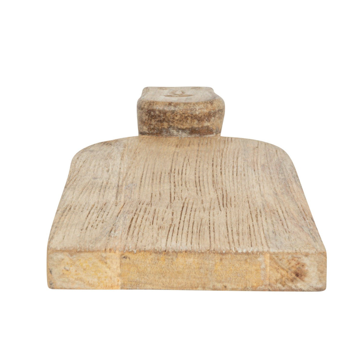 Design Shop Hand-Carved Mango Wood Cheese/Cutting Board w/ Face Handle