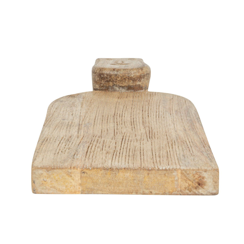 Design Shop Hand-Carved Mango Wood Cheese/Cutting Board w/ Face Handle