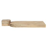 Design Shop Hand-Carved Mango Wood Cheese/Cutting Board w/ Face Handle