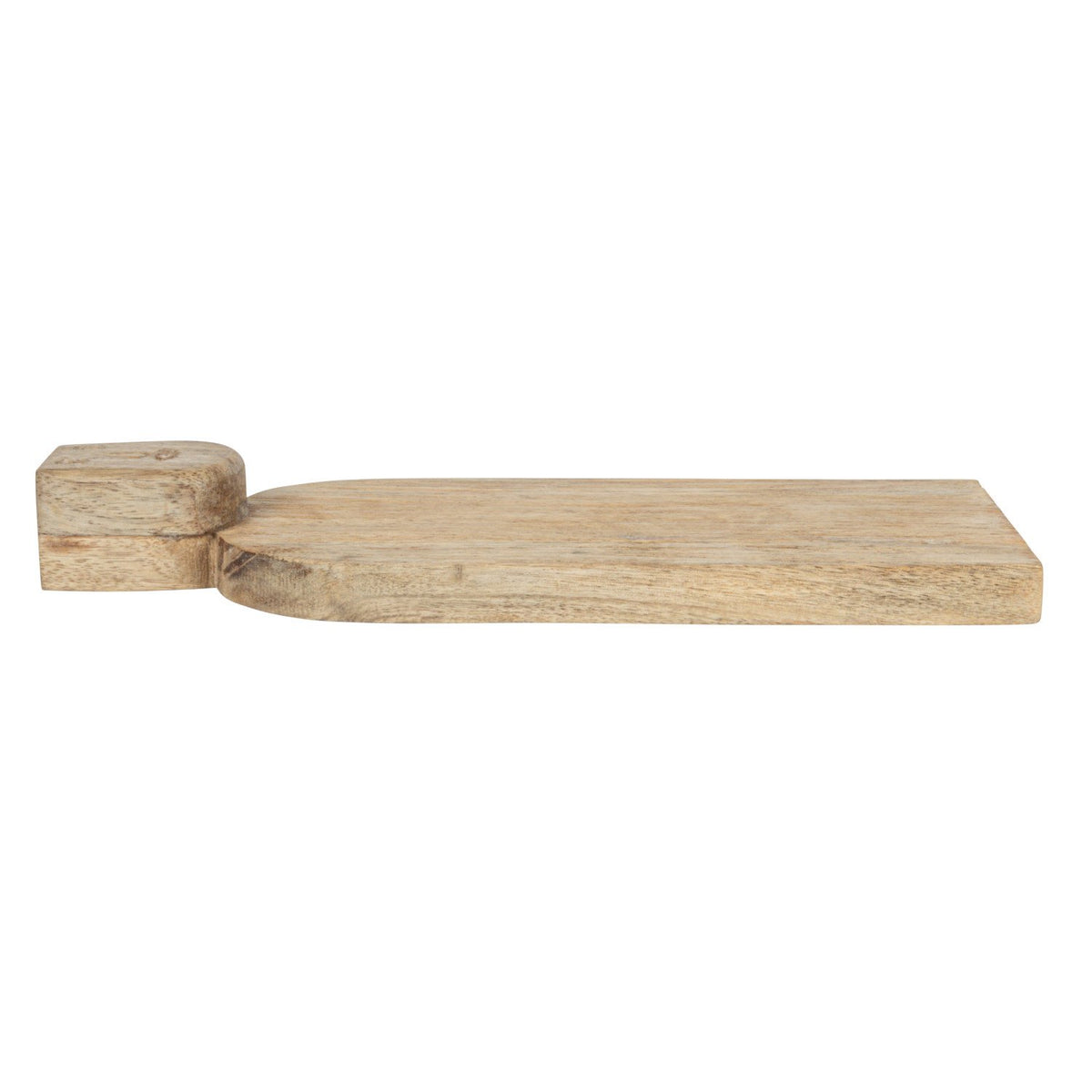 Design Shop Hand-Carved Mango Wood Cheese/Cutting Board w/ Face Handle