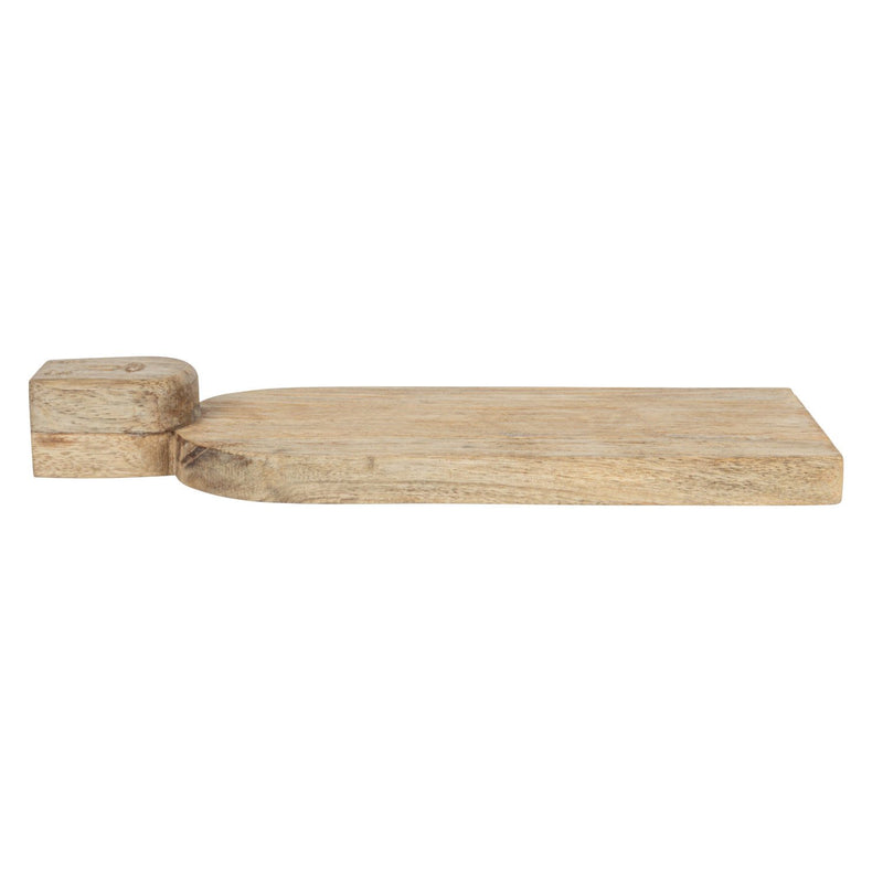 Design Shop Hand-Carved Mango Wood Cheese/Cutting Board w/ Face Handle