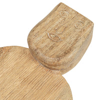 Design Shop Hand-Carved Mango Wood Cheese/Cutting Board w/ Face Handle