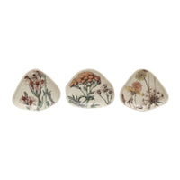Design Shop Stoneware Dish w/ Florals, Set of 3