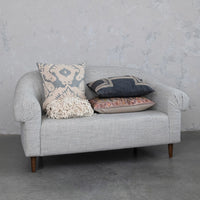 Design Shop 24"L x 16"H Cotton Printed Lumbar Pillow w/ Pattern & Chambray Back