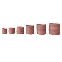 Design Shop Decorative Woven Seagrass Baskets w/ Plastic Lining, Set of 6