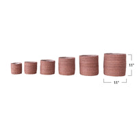 Design Shop Decorative Woven Seagrass Baskets w/ Plastic Lining, Set of 6