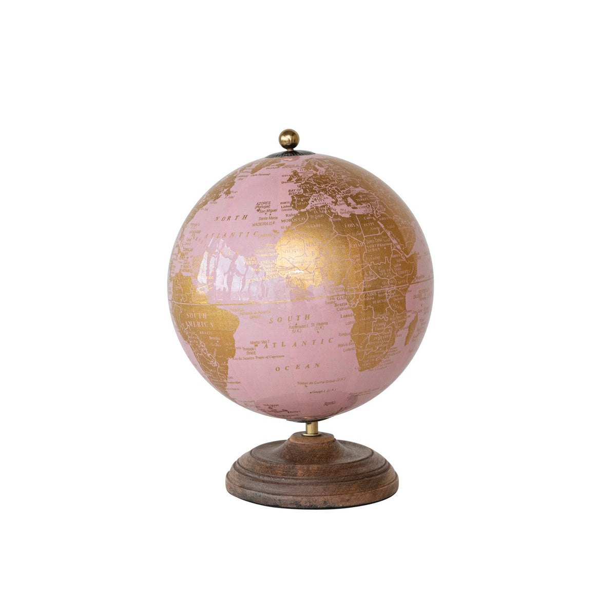 Design Shop Metal & PVC Globe on Mango Wood Stand
