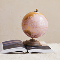 Design Shop Metal & PVC Globe on Mango Wood Stand