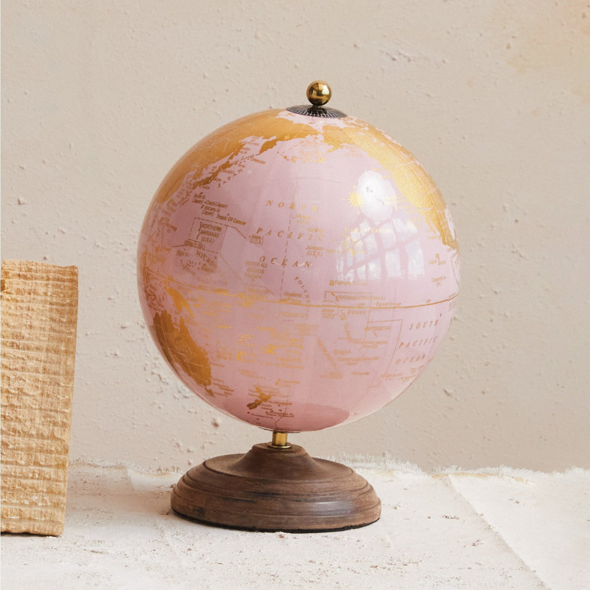 Design Shop Metal & PVC Globe on Mango Wood Stand