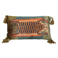 Design Shop 24"L x 14"H Cotton Velvet Printed Lumbar Pillow