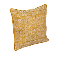 Design Shop 18" Square Cotton Velvet Embroidered Pillow