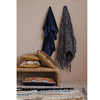 Design Shop 24"L x 16"H Cotton Velvet Printed Lumbar Pillow