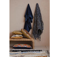 Design Shop 24"L x 16"H Cotton Velvet Printed Lumbar Pillow